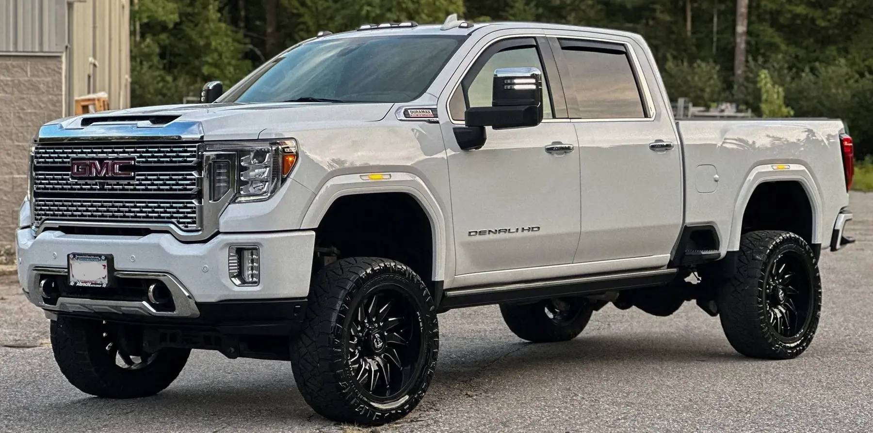 White GMC Sierra Denali HD after professional vehicle care by Midnight Detailing